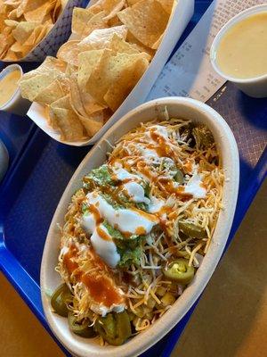 Burrito Bowl - the jalapeños are hot but yummy