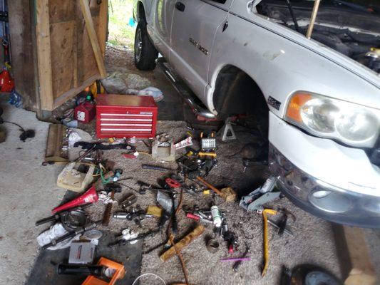 What it looked like when we got there l.o.l. they were in over there head