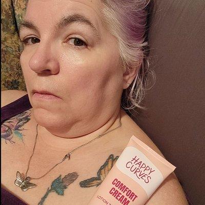 You can see the bumps from hair growth before treatment