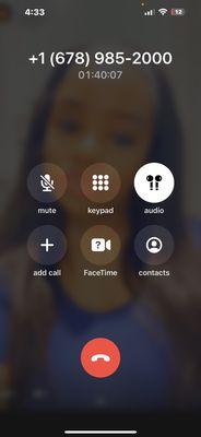 This is how long I was on hold and no one ever answered!!