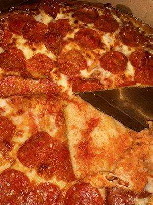 Red sauce instead of cheese sauce on Both Pizzas