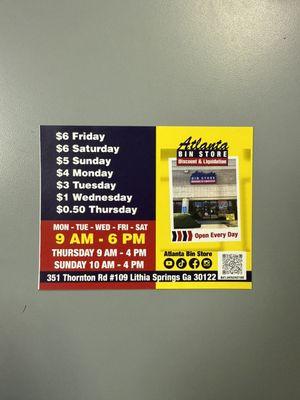 Everyday is a Great Deal! Visit us ! Open 7 Days a Week!