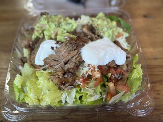 Guacamole Salad with barbacoa