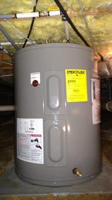 Recent water heater replacement