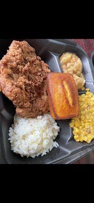 Pork Chops. Rice. Country Corn. Macaroni