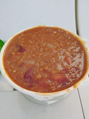 Chili on board! They have a little galley!