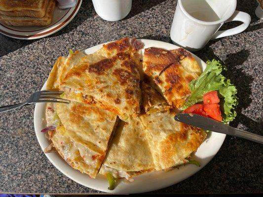 quesadilla ... enough for 3 people and very tasty!