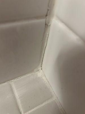 Grout cracks despite being fixed twice. I refuse to use my shower and have to use my roommates until this gets fixed.