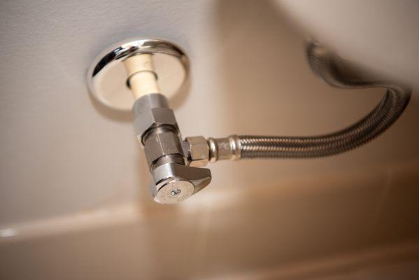Alec from A & A Water Solutions replaced the toilet's angle stop, giving it a clean, durable, and reliable shut-off connection.