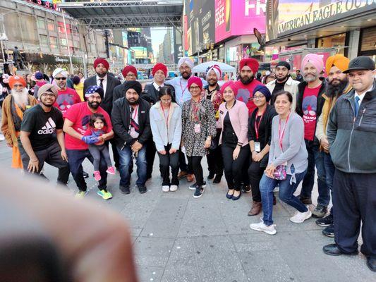 The end of Turban Day 2023 in Time Square.