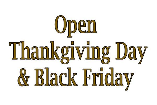 Join us for Thanksgiving weekend.