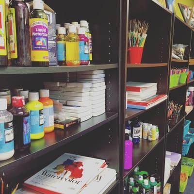Art supplies galore.