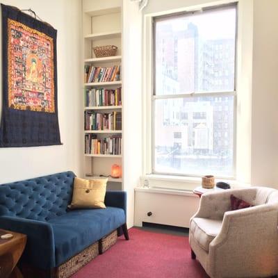 Sessions are held at my comfortable office on the 9th Floor of 113 University Place.