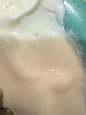 Hair in sour cream