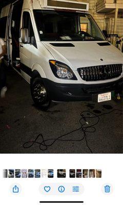 He just change front grill and headlights with best looking design and just renewed my 2013 sprinter to brand new.