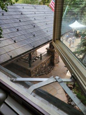 My window looking down to the "undesignated" smoking section.