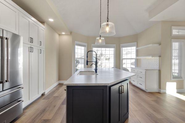 Beautiful kitchen views with clean and open space,