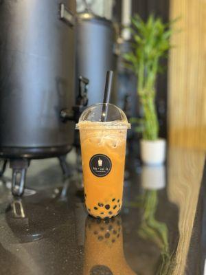 Creamy Thai Tea with Brown Sugar Boba