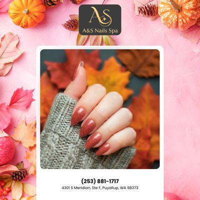 Cozy, chic, and colorful--fall designs make nails a must-have accessory. Complete your seasonal look. Reserve now