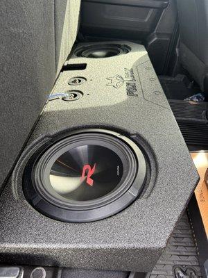 ALPINE TYPE R SUBS WITH CUSTOM BOX FOR RAM TRUCK