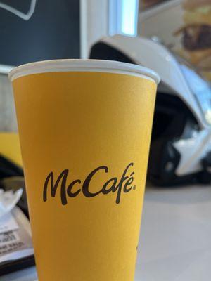 Good coffee on a cold morning ride.