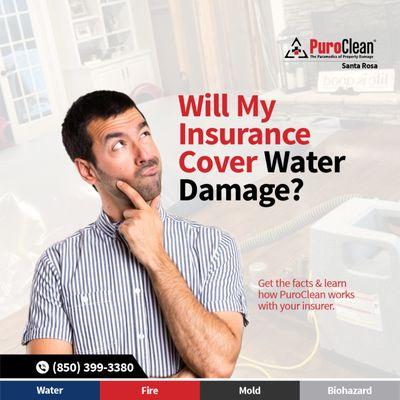 Water damage? Do not stress! We work with your insurance to make restoration smooth. Call (850) 399-3380 for help
