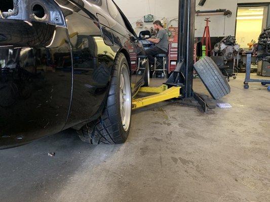 Mounted tires.