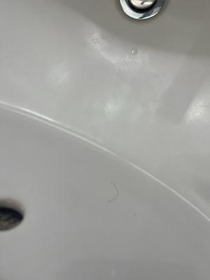 Hair in the sink.
