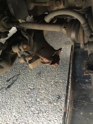 Broken control arm
