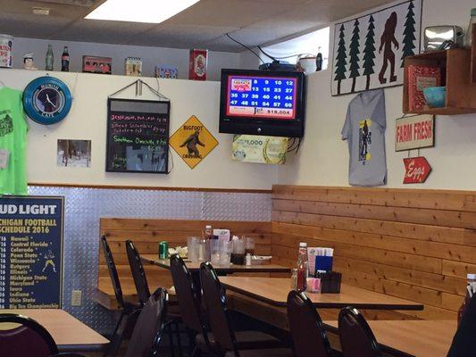 A view inside the restaurant.