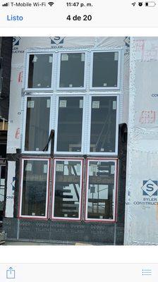 Stairs landing in the in the middle of the window, it didn't pass city codes, they asked us 5000 to get fixed