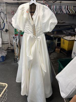 After cleaning wedding dress