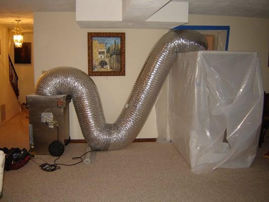 Mold Containment Chamber in action in Rocville MD