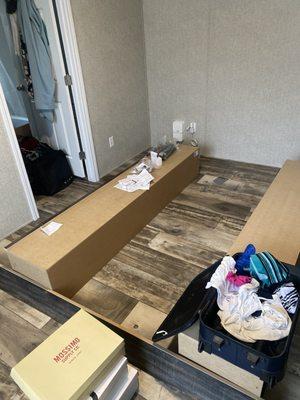 This is how it was left after first delivery.