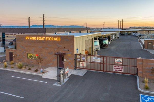 24/7 gated access -- shared site with West Albuquerque RV and Boat Storage