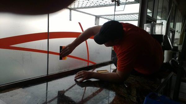 Design and installation of creative window graphics.