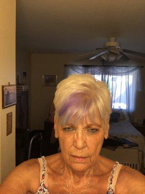 Austin gave me a great haircut yesterday. Only took 10 minutes to get ready this morning. Sorry not a good selfie taker