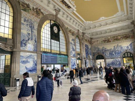 Porto Train Station with tiled murals