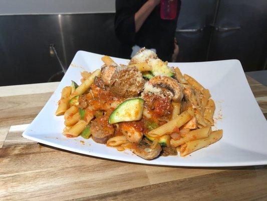 July 17th Daily Special. Create Your Pasta Station $6.95(Plus Tax)