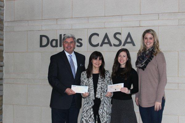 IIAD Young Agents and Dave Cunningham (Zenith) donated to Dallas CASA.