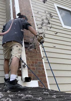 We clean dryer vents. A clean dryer vent is safe and efficient.