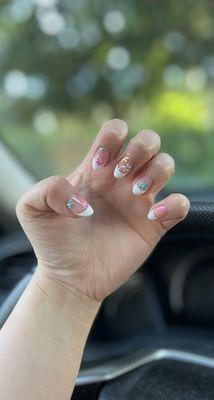 Cute french tip nails for spring!