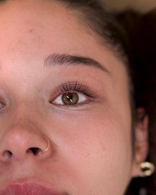 Keratin lash lift with tint