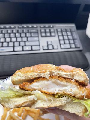 Fish Fillet Sandwich plain, 'twas juicy