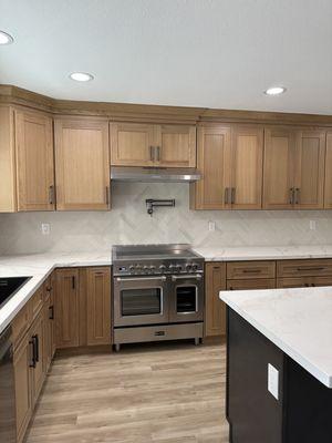 Pot filler installation.