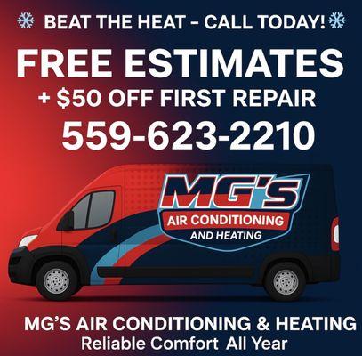 $50 Off First Repair Call Now For Your Free Estimate