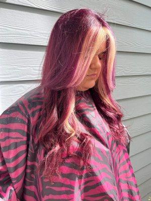 Two different dimensional color with money piece