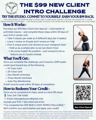 The $99 New Client Intro Challenge