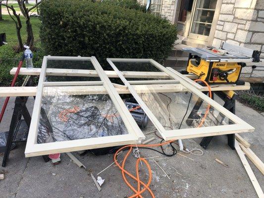 New wood window sash restored for client in Naperville, Illinois