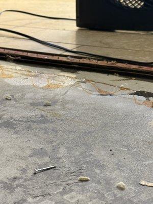 water build up after fan on all night and day